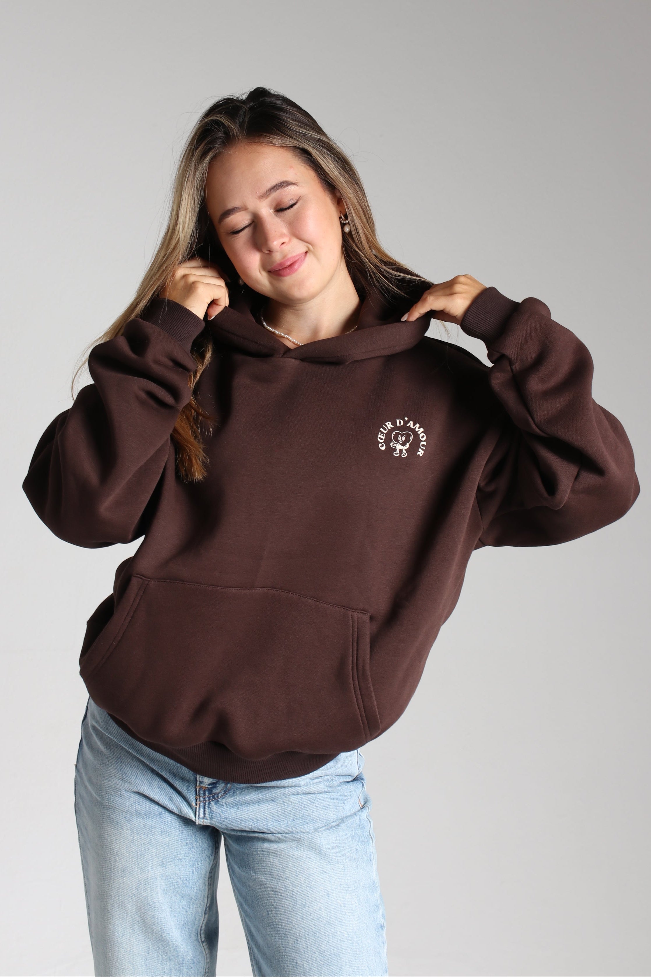 LOVELY HOODIE - BRAUN